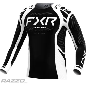 cyklistický dres Pánský MX dres FXR Helium MX Jersey Black White 2025.7 XXL