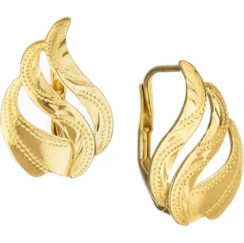 Náušnice Argento 67516 Pozlacené stříbrné náušnice - s ručním gravírem