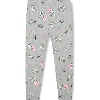 Dívčí legíny DÍVČÍ LEGÍNY S JEDNOROŽCi - bavlněné legíny HL0650 Velikost: 128, Barva: Šedá