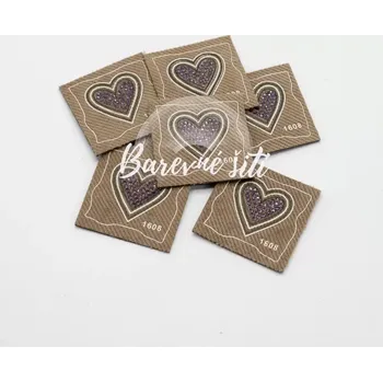 Nášivka Srdíčka fialová nažehlovací (E) (Nášivky na oblečení)