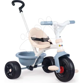 Dětská tříkolka Tříkolka Be Fun Tricycle Blue Smoby s 95 cm vodicí tyčí od 15 měsíců