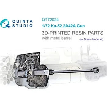 Plastikový model 1/72 Ka-52 2A42 gun with metal barrel (DREAM M.)