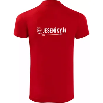 Pánská košile Jeseníky nápis - Polokošile Victory sportovní (dresovina) - 3XL ( Červená )