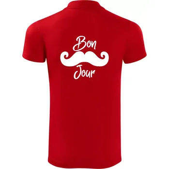 Pánská košile Mustache Bon Jour - Polokošile Victory sportovní (dresovina) - 3XL ( Červená )