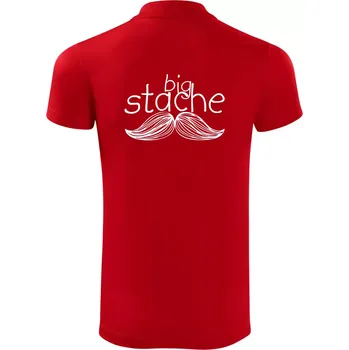 Pánská košile Big stache - Polokošile Victory sportovní (dresovina) - S ( Červená )