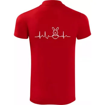 Pánská košile EKG Velikonoční zajíc - Polokošile Victory sportovní (dresovina) - M ( Červená )