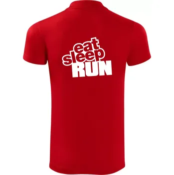 Pánská košile Eat sleep run velké - Polokošile Victory sportovní (dresovina) - XL ( Červená )