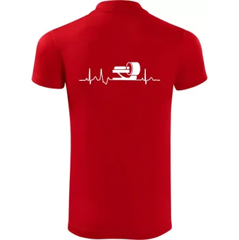 Pánská košile EKG radiologie - Polokošile Victory sportovní (dresovina) - L ( Červená )