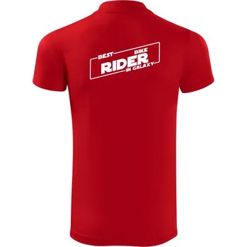 Pánská košile Best Bike rider in galaxy - Polokošile Victory sportovní (dresovina) - XL ( Červená )