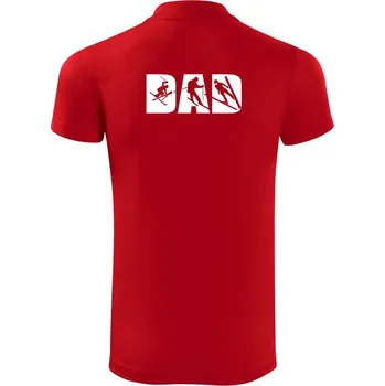 Pánská košile Ski dad - Polokošile Victory sportovní (dresovina) - 2XL ( Červená )