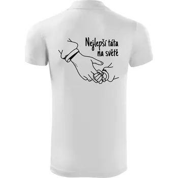 Pánská košile Ruka - Nejlepší táta na světě - Polokošile Victory sportovní (dresovina) - L ( Bílá )