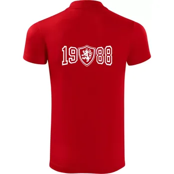Pánská košile Narozeninový motiv - znak - 1988 - Polokošile Victory sportovní (dresovina) - M ( Červená )