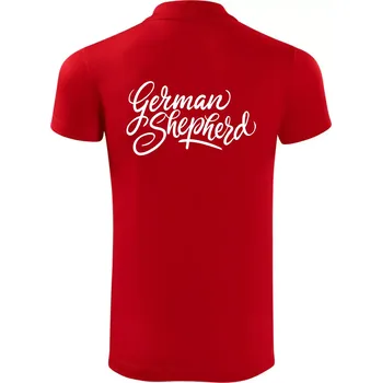 Pánská košile German shepherd - nápis okrasny - nápis okrasný - Polokošile Victory sportovní (dresovina) - L ( Červená )