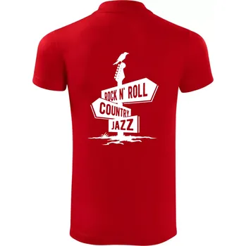 Pánská košile Kytara rozcestník - Polokošile Victory sportovní (dresovina) - L ( Červená )