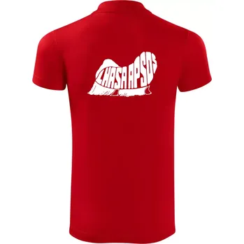 Pánská košile Lhasa Apso nápis v těle - Polokošile Victory sportovní (dresovina) - M ( Červená )