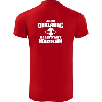 Pánská košile Obkladač kouzelník - Polokošile Victory sportovní (dresovina) - 3XL ( Červená )