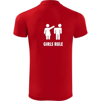 Pánská košile Girls rule - Polokošile Victory sportovní (dresovina) - 2XL ( Červená )