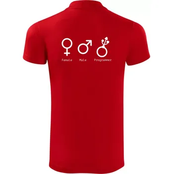 Pánská košile Female male programmer - Polokošile Victory sportovní (dresovina) - 3XL ( Červená )
