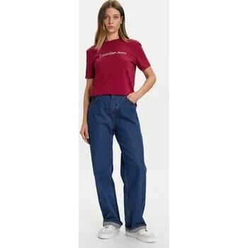 Oblečení a móda Calvin Klein Jeans T-Shirt LV047C912G Červená Regular Fit XXL