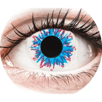 Karnevalový doplněk imago Kontaktní čočky - Harlequin - nedioptrické jednodenní (2 čočky)