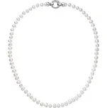 Perlový náhrdelník z pravých říčních perel bílý 22001.1 délka 45 cm