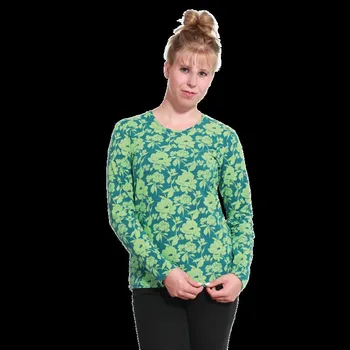 Pánské tričko Tričko dlouhý rukáv BARUTA tm.zelený melír XXL