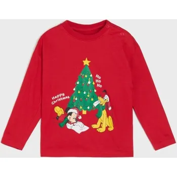 Sinsay - Bavlněná košilka s potiskem Mickey Mouse - červená - 723EM-33X - 723EM-33X-98