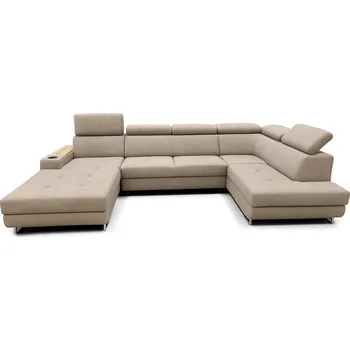 Sedací souprava Rozkládací rohová sedačka SERGIA I U béžová