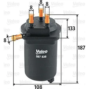 Filtr do auta Palivový filtr VALEO 587538