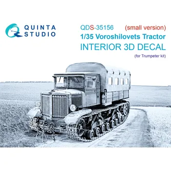 Plastikový model 1/35 Voroshilovets Tractor 3D&col.Int.(TRUM) SMALL