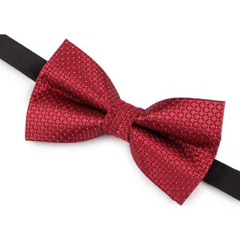 Kravata Motýlek dvojitý v krabičce červená tmavá 1 ks