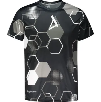 Pánské funkční tričko premium ALTISPORT VOJ/ALM037TR01 ČERNOBÍLÁ 4XL