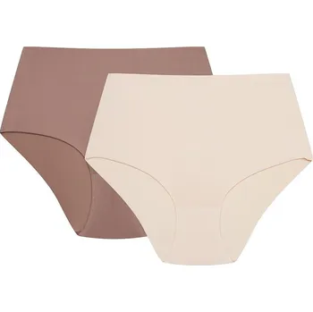 Kalhotky Henderson Ladies Dámské hladké kalhotky s vysokým pasem 42854-K001 Bump2 A'2 S-2XL Velikost: XL, Barva: smetanová/cappuccino