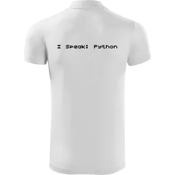 Pánská košile I Speak Python - Polokošile Victory sportovní (dresovina) - L ( Bílá )