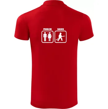 Pánská košile Problém hasič - Polokošile Victory sportovní (dresovina) - 2XL ( Červená )