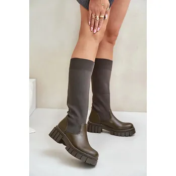 Dámské kozačky Kozačky Step in style – eko kůže a textil, 37 i240_203495_2:37