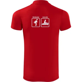 Pánská košile Masáž problem solved - Polokošile Victory sportovní (dresovina) - L ( Červená )