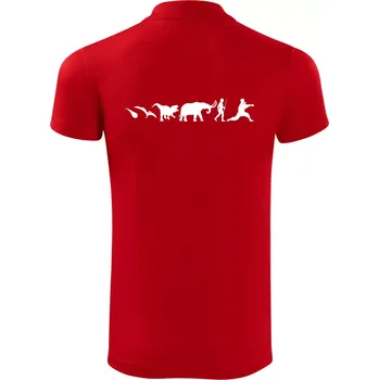 Pánská košile Bojové umění od pravěku - Polokošile Victory sportovní (dresovina) - L ( Červená )