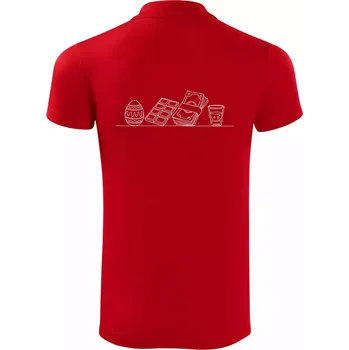 Pánská košile Evoluce velikonoc - koleda - Polokošile Victory sportovní (dresovina) - XL ( Červená )