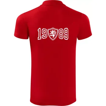 Pánská košile Narozeninový motiv - znak - 1989 - Polokošile Victory sportovní (dresovina) - L ( Červená )