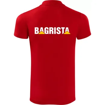 Pánská košile Bagrista nápis - Polokošile Victory sportovní (dresovina) - L ( Červená )