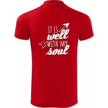 Pánská košile It is well with my soul - Polokošile Victory sportovní (dresovina) - 2XL ( Červená )