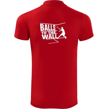 Pánská košile Balls to the Wall squash - Polokošile Victory sportovní (dresovina) - 2XL ( Červená )