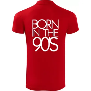 Pánská košile Born In The 90's - Polokošile Victory sportovní (dresovina) - 3XL ( Červená )