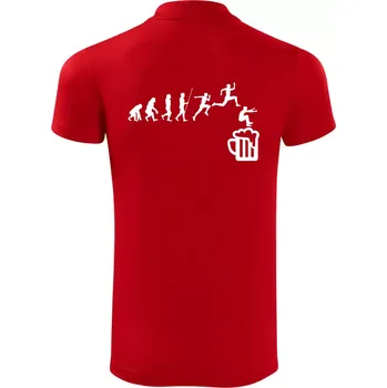 Pánská košile Evoluce pivo skok - Polokošile Victory sportovní (dresovina) - S ( Červená )