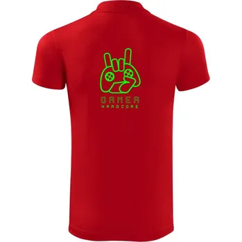 Pánská košile Hardcore gamer - ruka - zelená - Polokošile Victory sportovní (dresovina) - XL ( Červená )