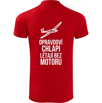 Pánská košile Opravdovi chlapi létají bez motoru - Polokošile Victory sportovní (dresovina) - 2XL ( Červená )