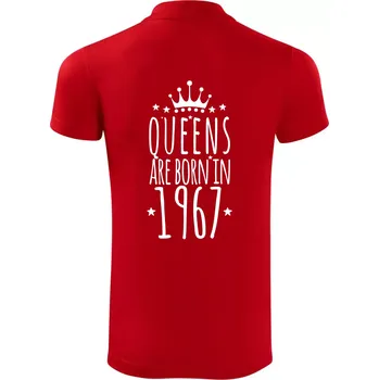 Pánská košile Queens are born in 1967 - Polokošile Victory sportovní (dresovina) - XL ( Červená )
