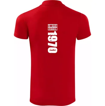 Pánská košile Limited edition 1970 pruh - Polokošile Victory sportovní (dresovina) - M ( Červená )