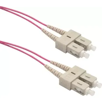 Síťový kabel Solarix optický kabel SC-SC OM4 1m (SXPC-SC/SC-UPC-OM4-1M-D)